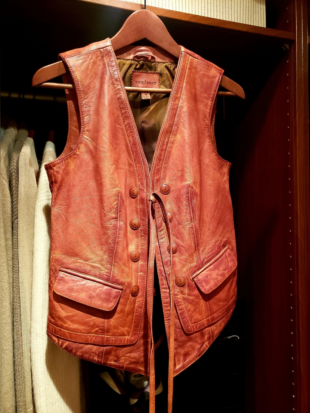 Sundance Lorena Leather Vest